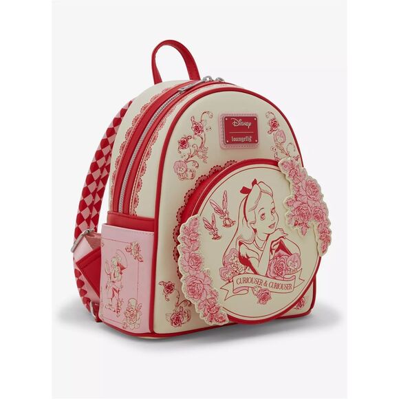 Loungefly Disney Alice in Wonderland Tonal Alice Floral Mini Backpack main image 3
